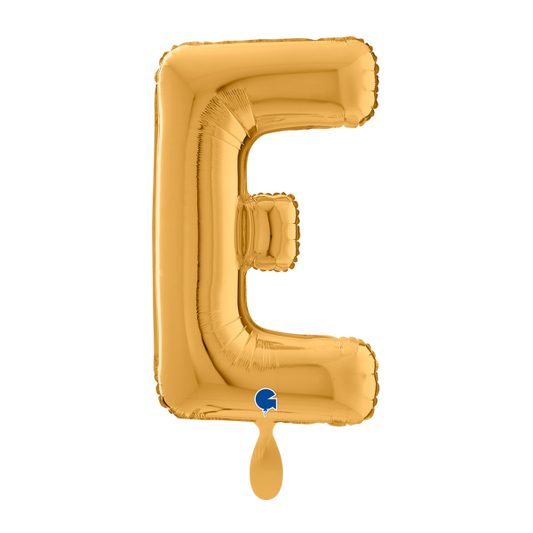1 Balloon XL - Letter E - Gold - Luftballon-Welt 