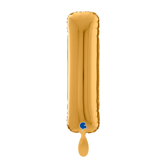 1 Balloon XXL - Letter I - Gold - Luftballon-Welt