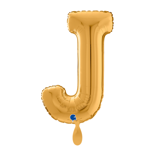 1 Balloon XXL - Letter J - Gold - Luftballon-Welt