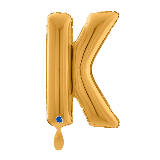 1 Balloon XXL - Letter K - Gold - Luftballon-Welt