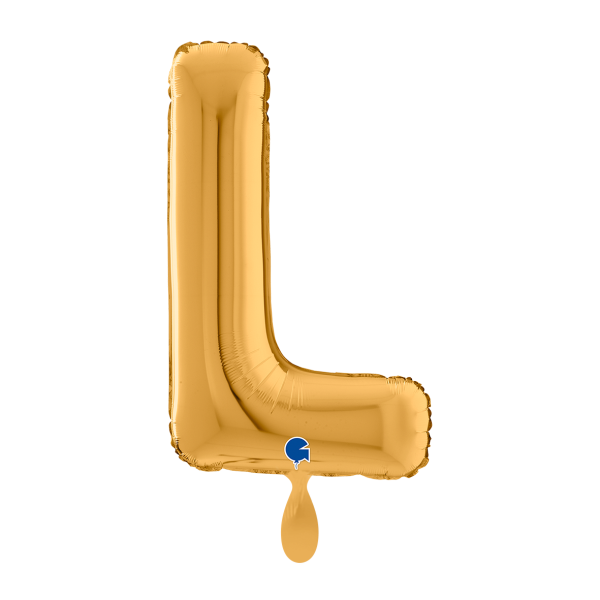 1 Balloon XXL - Letter L - Gold - Luftballon-Welt