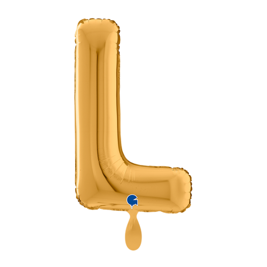 1 Balloon XXL - Letter L - Gold - Luftballon-Welt