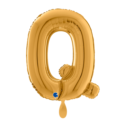 1 Balloon XXL - Letter Q - Gold - Luftballon-Welt