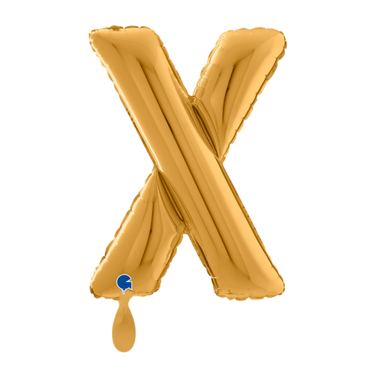 1 Balloon XXL - Letter X - Gold