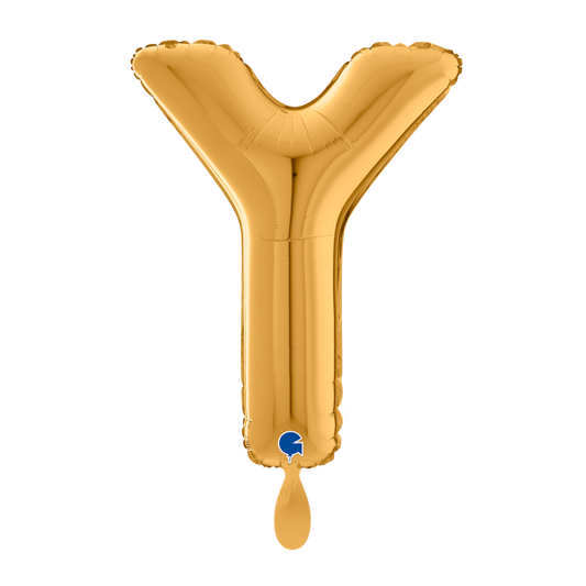 1 Balloon XXL - Letter Y - Gold - Luftballon-Welt