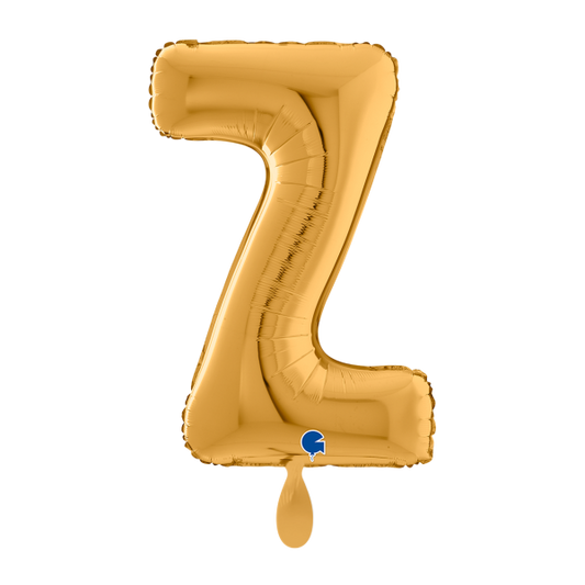 1 Balloon XXL- Letter Z - Gold - Luftballon-Welt
