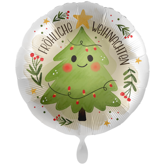 1 Balloon XXL - Happy Christmas Tree - GER - Luftballon-Welt 