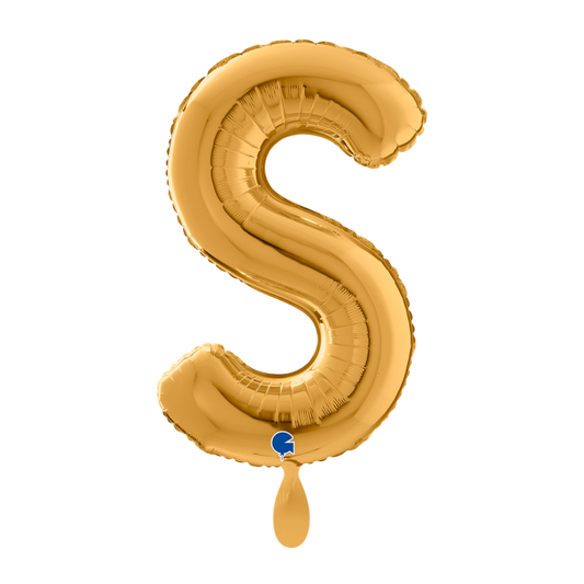 1 Balloon XXL - Letter S - Gold