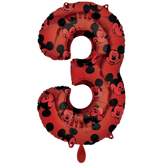 1 Balloon XXL - Mickey Number 3 - Luftballon-Welt 