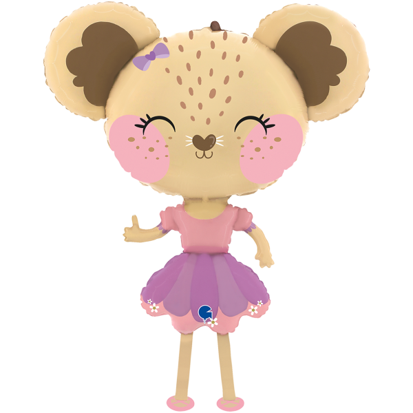 1 Balloon XXL - Pet Walker - Mouse Ballerina - Luftballon-Welt