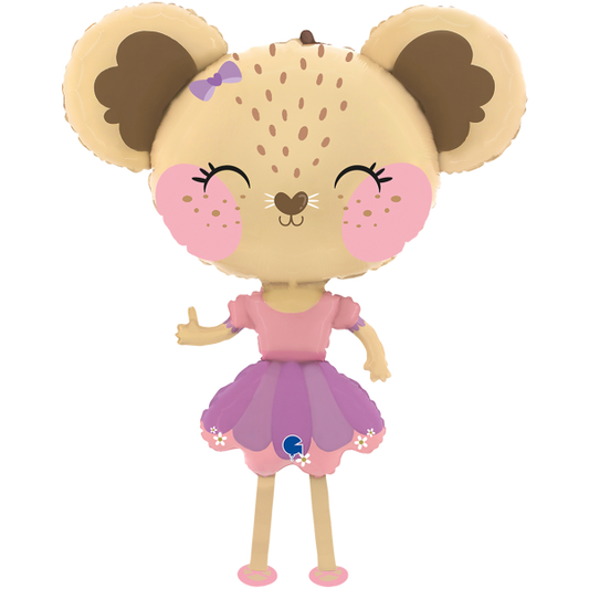 1 Balloon XXL - Pet Walker - Mouse Ballerina - Luftballon-Welt