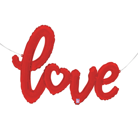 1 Balloon XXL - Red Love Script - Luftballon-Welt