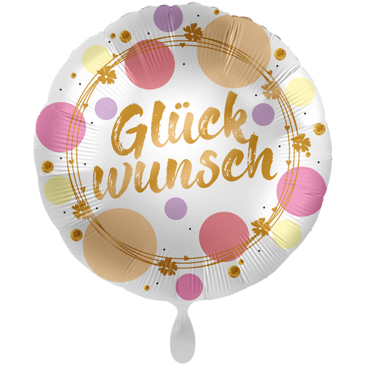 1 Balloon XXL - Shiny Dots Glückwunsch - Luftballon-Welt 