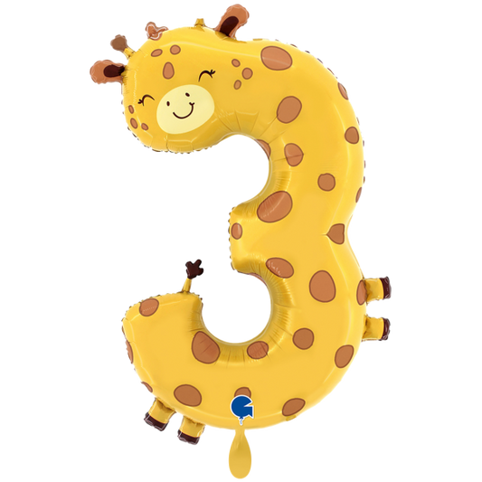 1 Balloon XXL - The Puppyloons - Number 3 Giraffe - Luftballon-Welt 