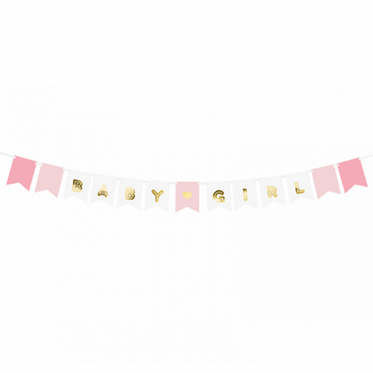 1 Bannergirlande - Baby Girl - Luftballon-Welt
