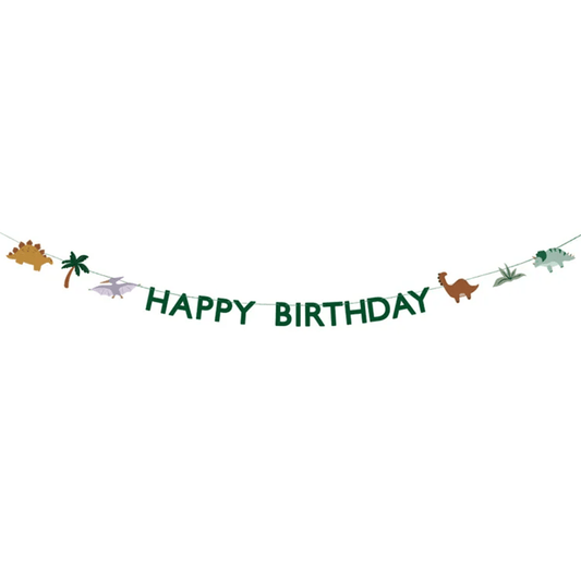 1 Bannergirlande - Happy Birthday - Dinosaurier - Luftballon-Welt