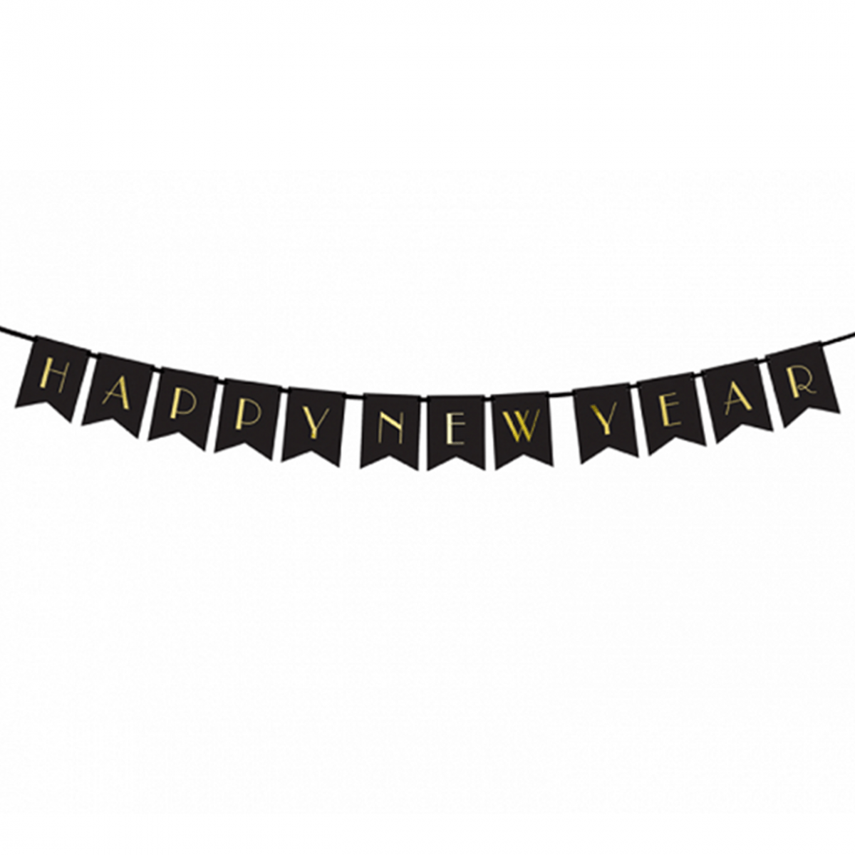 1 Bannergirlande - Happy New Year Elegant - Luftballon-Welt 