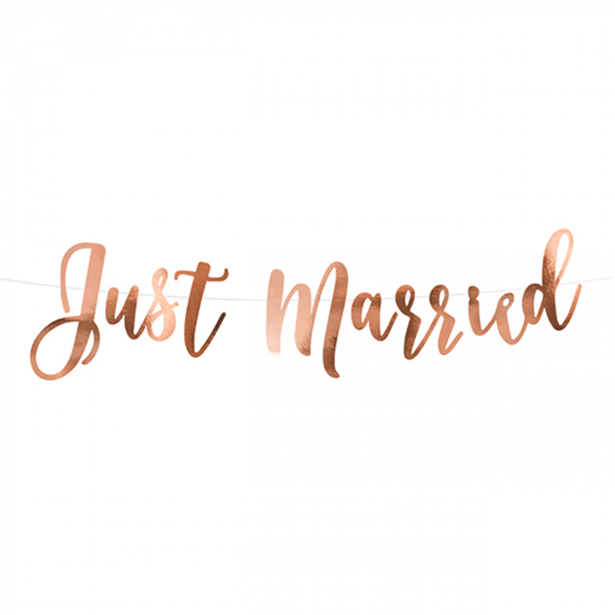 1 Bannergirlande - Just Married - RoseGold - Luftballon-Welt
