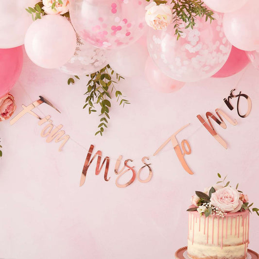 1 Bunting - From Miss to Mrs - Luftballon-Welt 