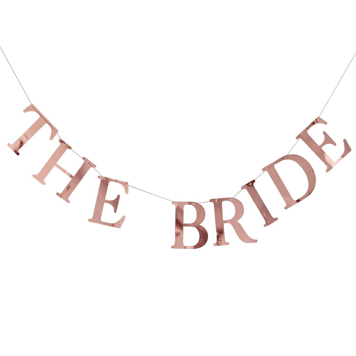 1 Bunting - The Bride Peg Bunting - Rose Gold - Luftballon-Welt 