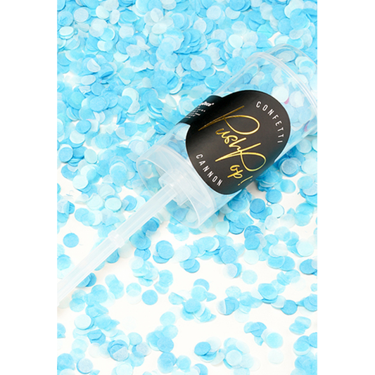 1 Konfetti Push Pop - Blau & Mint