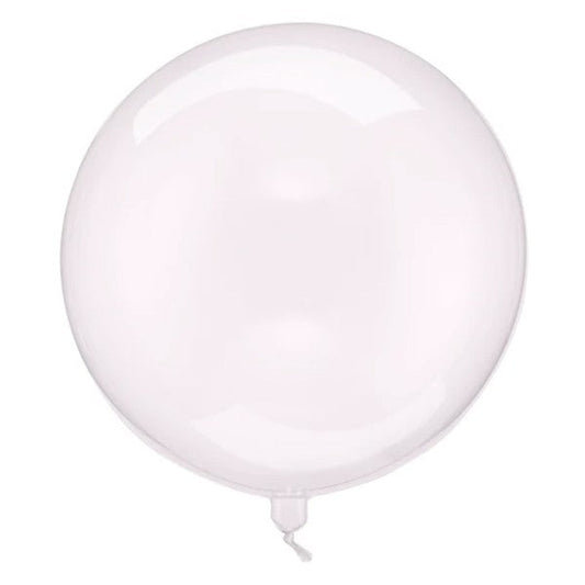 1 Kugelballon - Transparent Rosa - Luftballon-Welt 