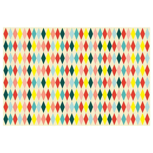 1 Papiertischdecke - Rauten bunt