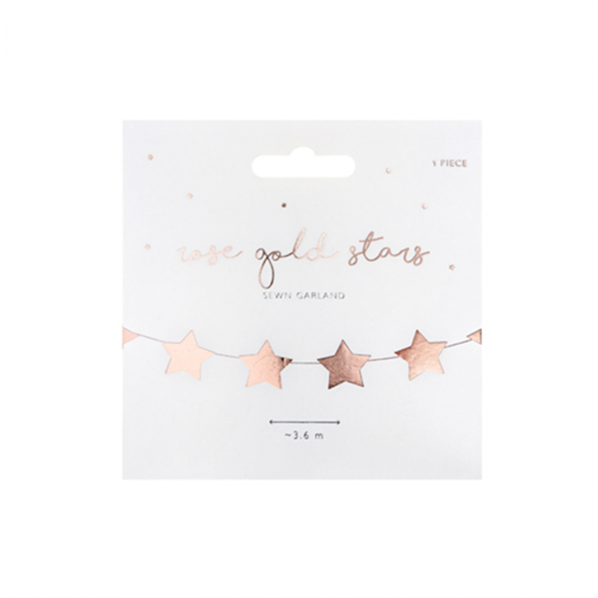 1 Sternengirlande - 3,6m - RoseGold - Luftballon-Welt