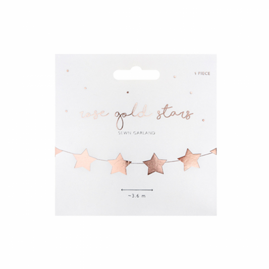 1 Sternengirlande - 3,6m - RoseGold - Luftballon-Welt
