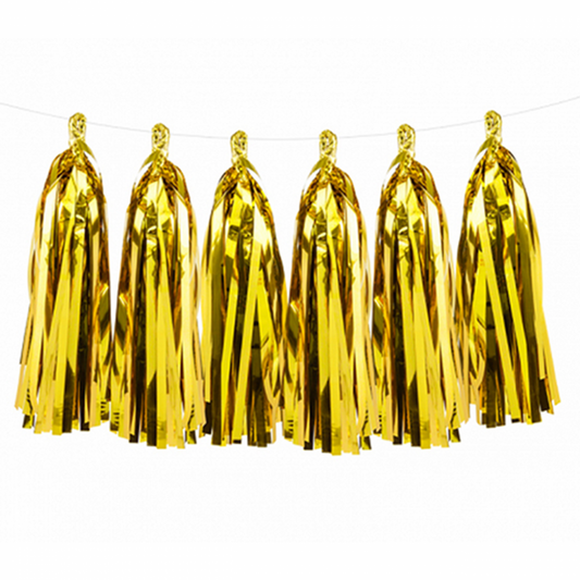 1 Tasselgirlande - 1,5m - Gold