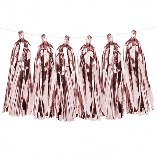 1 Tasselgirlande - 1,5m - RoseGold - Luftballon-Welt