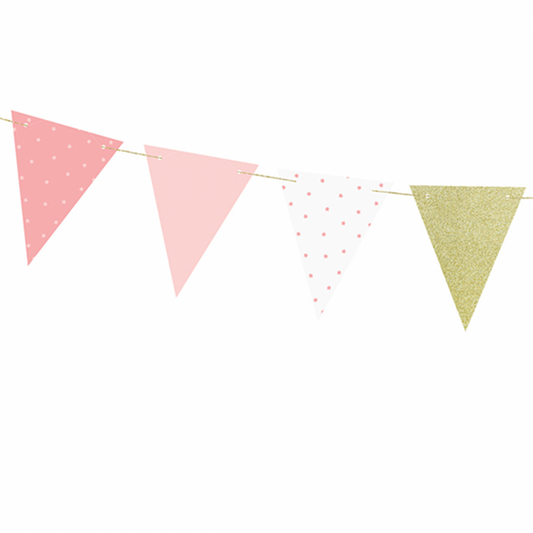 1 Wimpelgirlande - 1,3m - Girls Motion - Luftballon-Welt