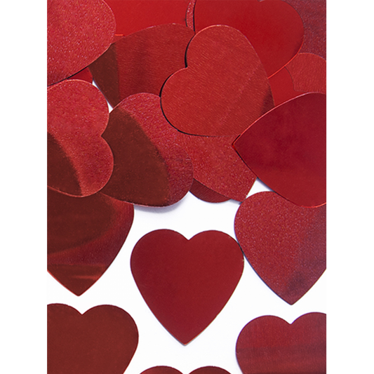 10g Metallickonfetti - Rote Herzen - 25mm - Luftballon-Welt 