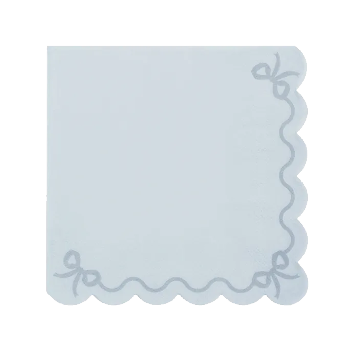 12 Servietten - 33cm - Ruffled Blau - Luftballon-Welt