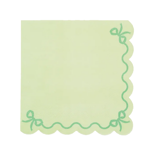 12 Servietten - 33cm - Ruffled Grün - Luftballon-Welt 