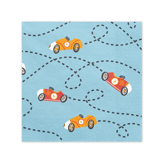 12 Servietten Trend - 33cm - Racings Cars - Luftballon-Welt 