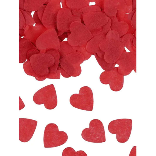 15g Papierkonfetti - Rote Herzen - Luftballon-Welt 