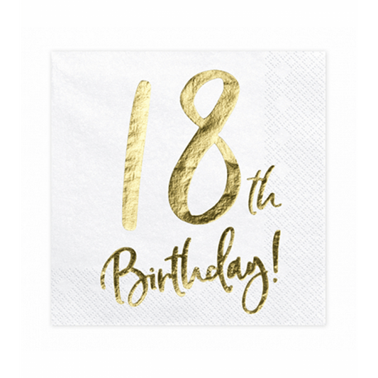 20 Servietten Trend - 33cm - 18th Birthday - Luftballon-Welt