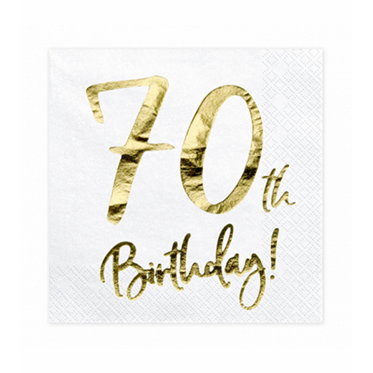 20 Servietten Trend - 33cm - 70th Birthday - Luftballon-Welt 