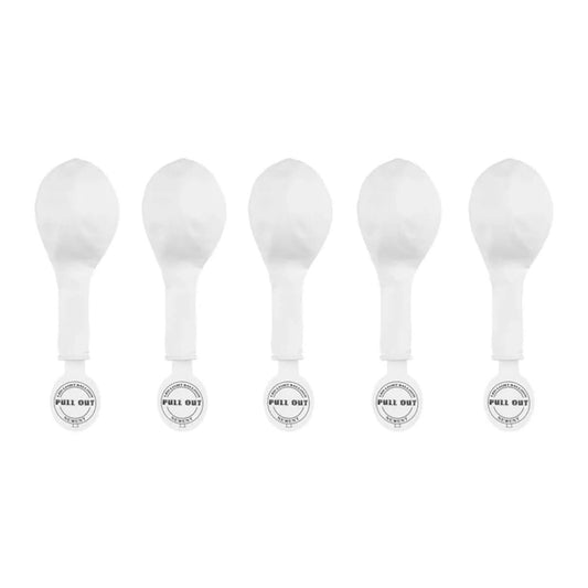 5 LED-Luftballons - Ø 30 cm - Weiß - Luftballon-Welt