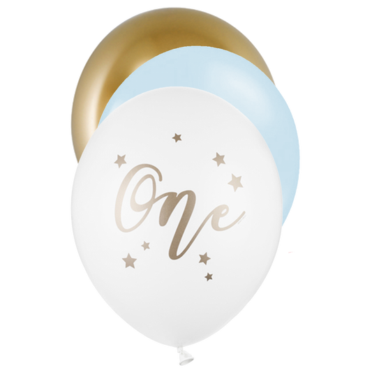 6 Motivballons - Ø 30cm - SET - ONE Boyish - Luftballon-Welt 