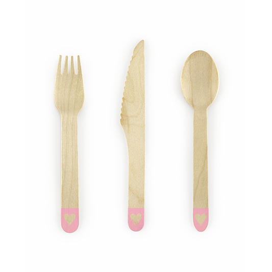 Holzbesteck - 18er Set - Hearts