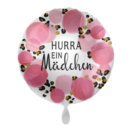 1 Balloon - Baby Girl Leopard - Luftballon-Welt 