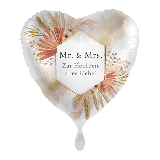 1 Balloon - Bohemian Florals Wedding - Luftballon-Welt 