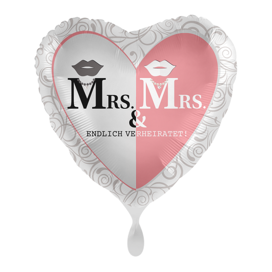 1 Balloon - Mrs. & Mrs. Finally Married - Luftballon-Welt 