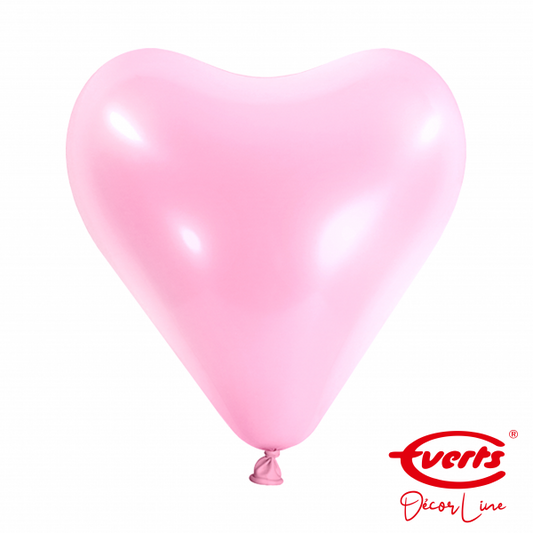 50 Herzballons - DECOR - Ø 30cm - Pretty Pink (Rosa) - Luftballon-Welt 
