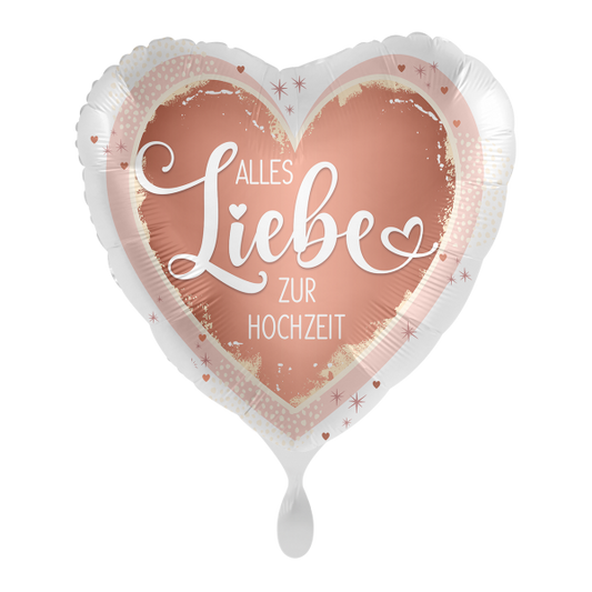 1 Ballon - Alles Liebe zur Hochzeit - Luftballon-Welt 