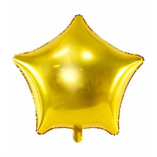 1 Ballon - Stern - Gold - Luftballon-Welt 