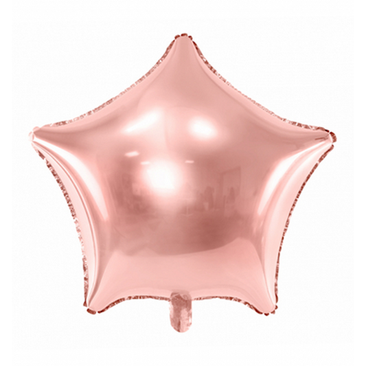 1 Ballon - Stern - RoseGold - Luftballon-Welt 