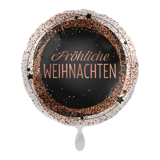 1 Ballon - Weihnachten Rosegold - Luftballon-Welt 